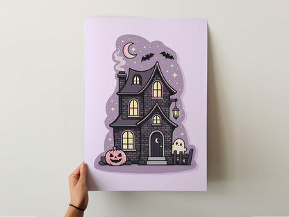 Cute Haunted House Print