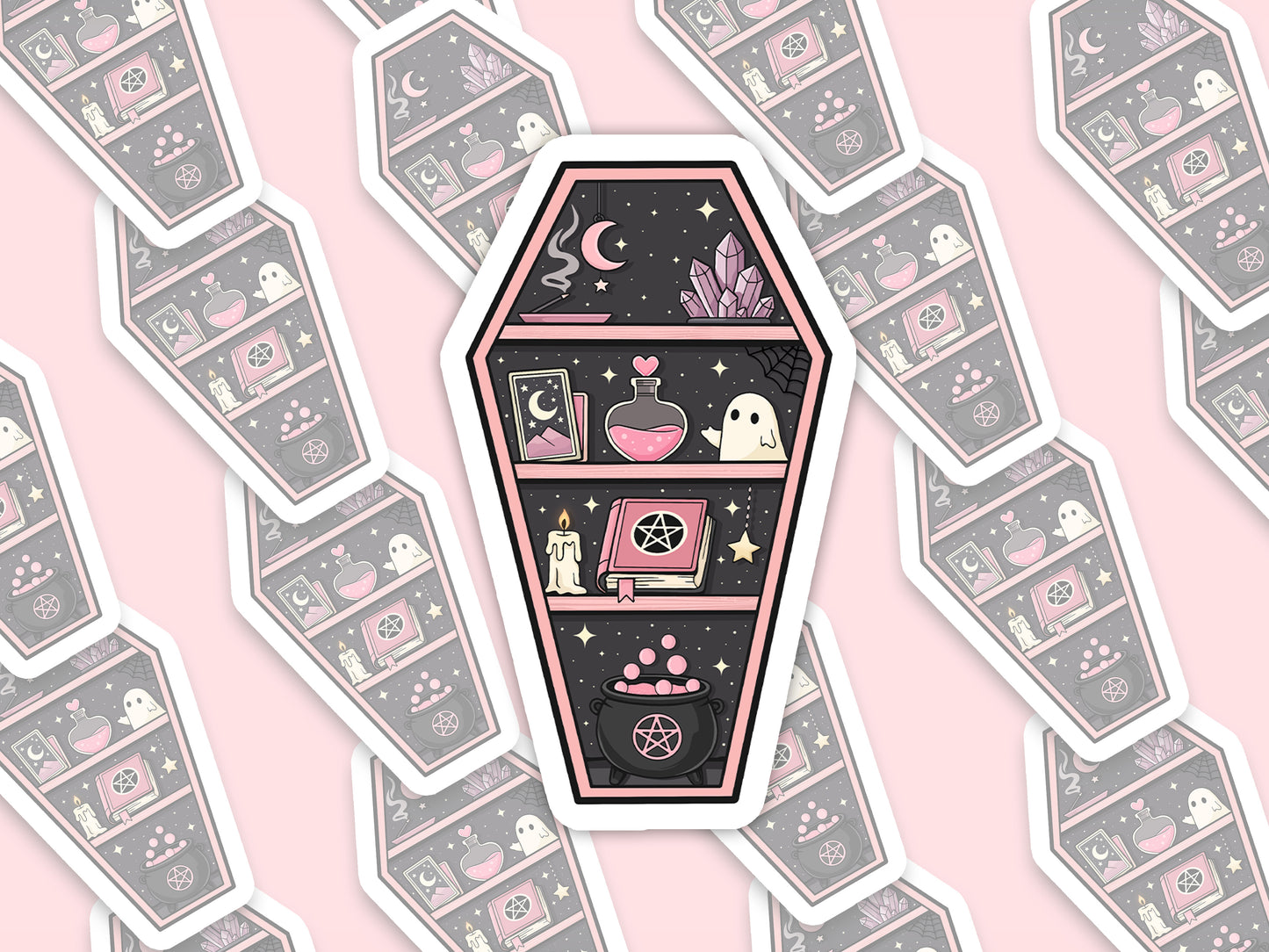 Witchy Bookshelf Sticker