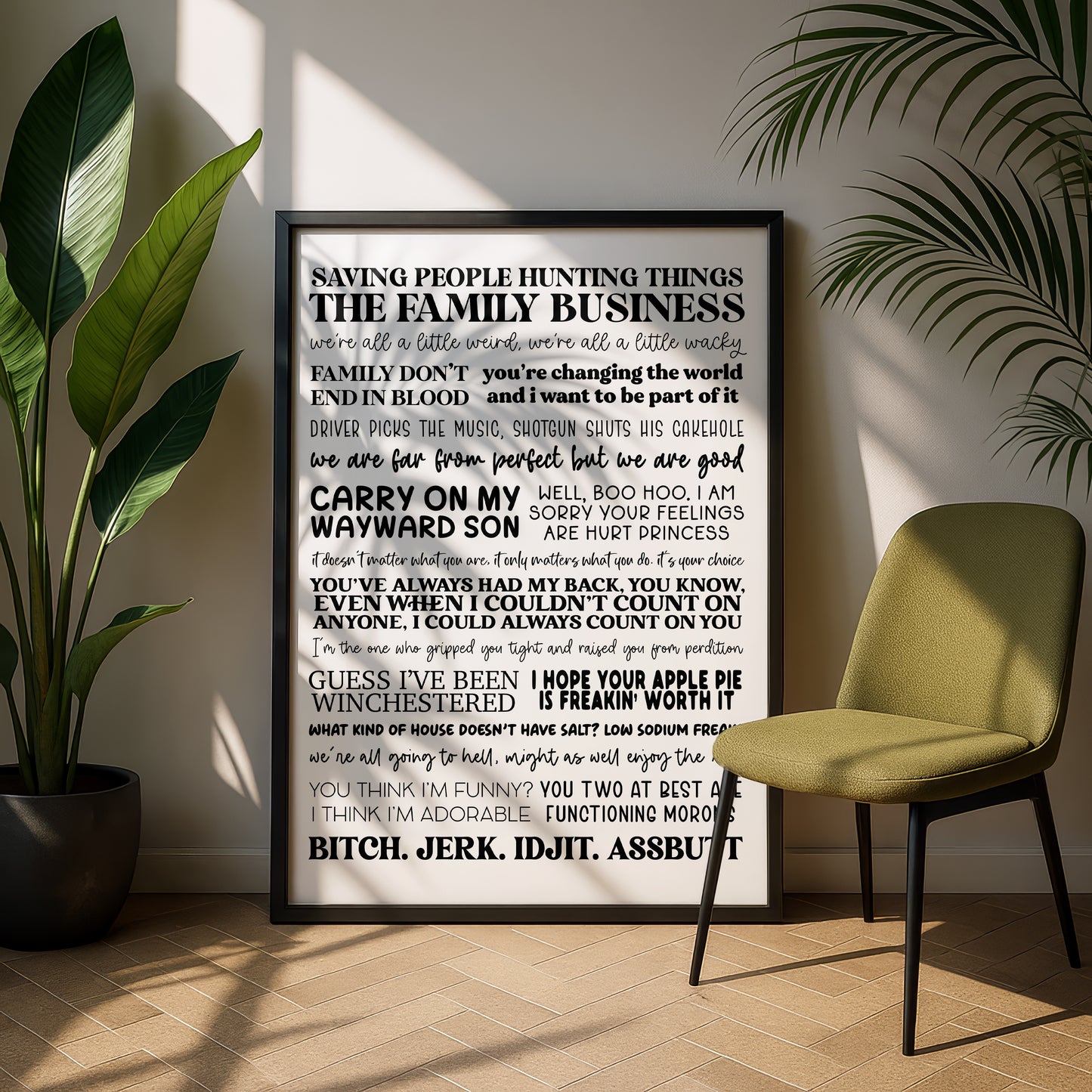 Supernatural Quotes Print