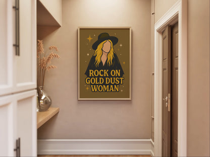 Stevie Nicks - Rock on Gold Dust Woman Print