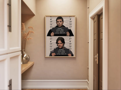 Supernatural - Sam and Dean Mugshots Print