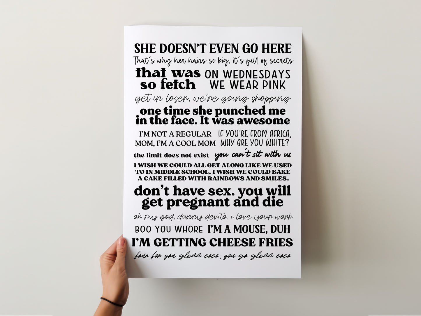 Mean Girls Quotes Print