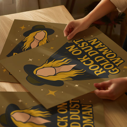 Stevie Nicks - Rock on Gold Dust Woman Print