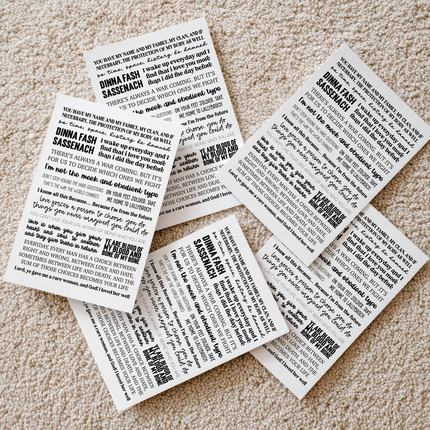 Outlander Quotes Print