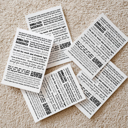 Outlander Quotes Print