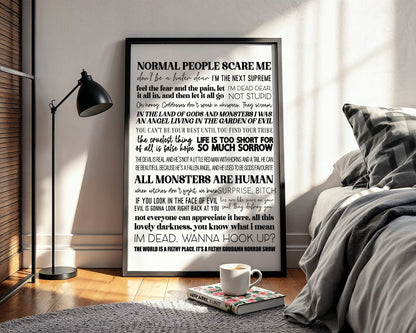 American Horror Story Quotes Print