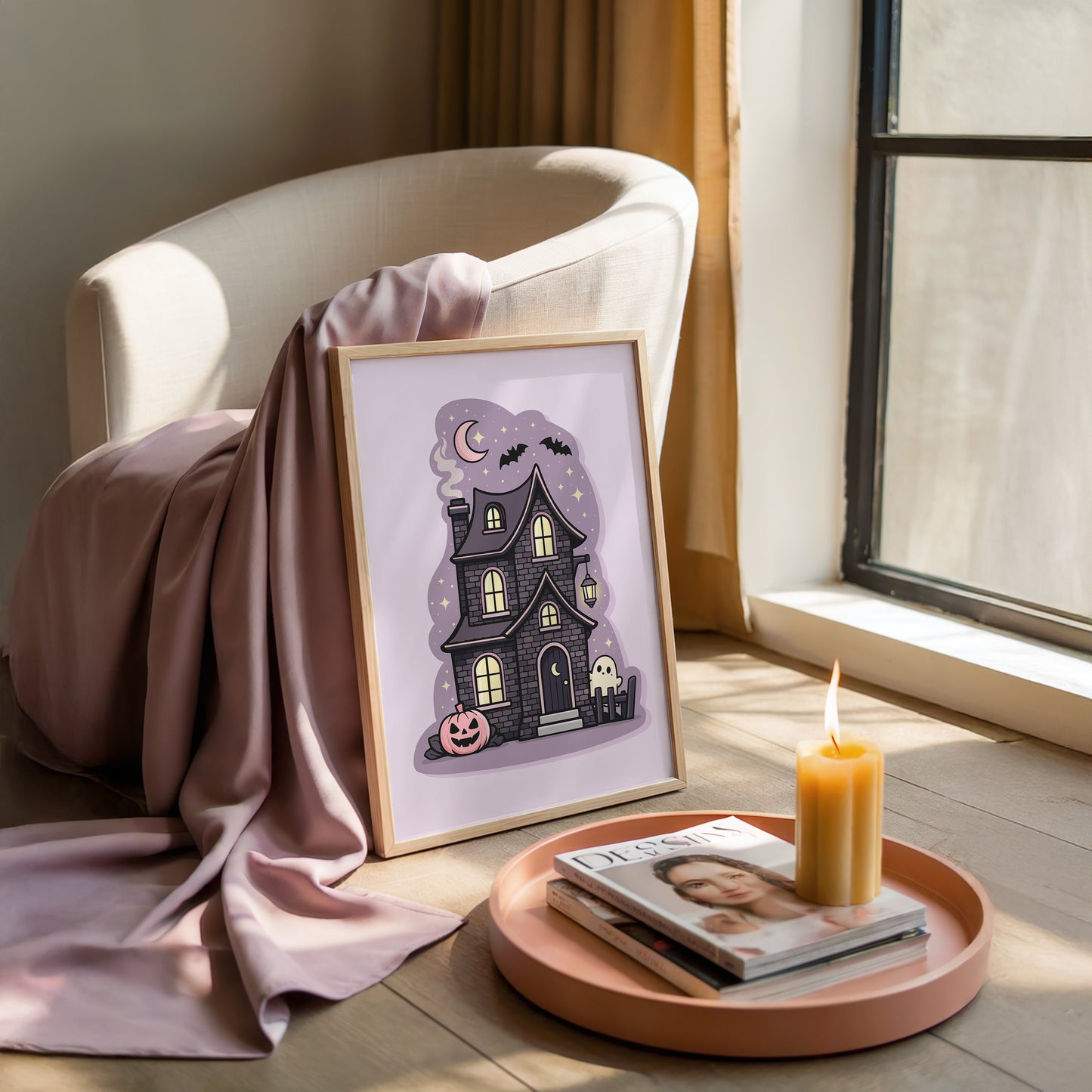 Cute Haunted House Print