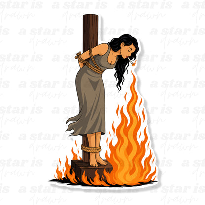 Witch and Cigarette Sticker