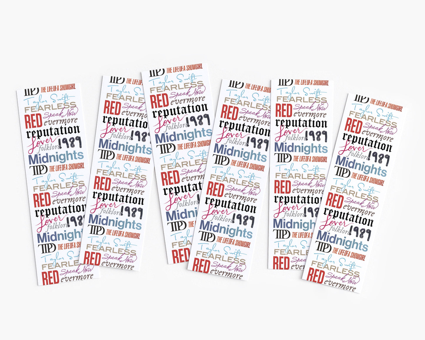 Taylor Swift Albums Bookmark