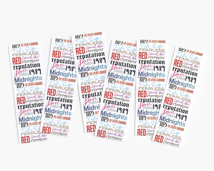 Taylor Swift Albums Bookmark