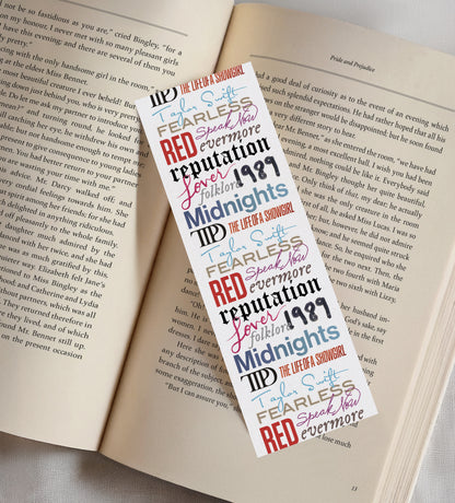 Taylor Swift Albums Bookmark