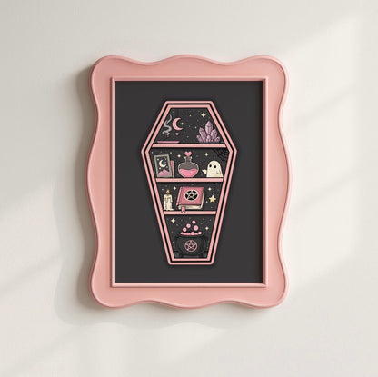 Witchy Bookshelf Print