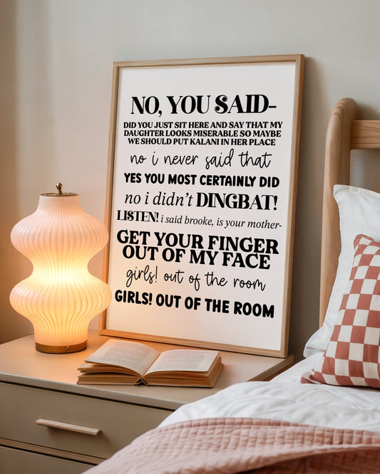 Dance Moms - Kelly & Abby Quote Print