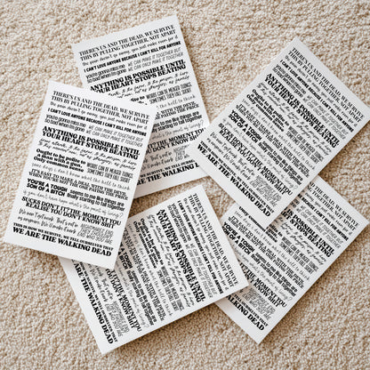 The Walking Dead Quotes Print