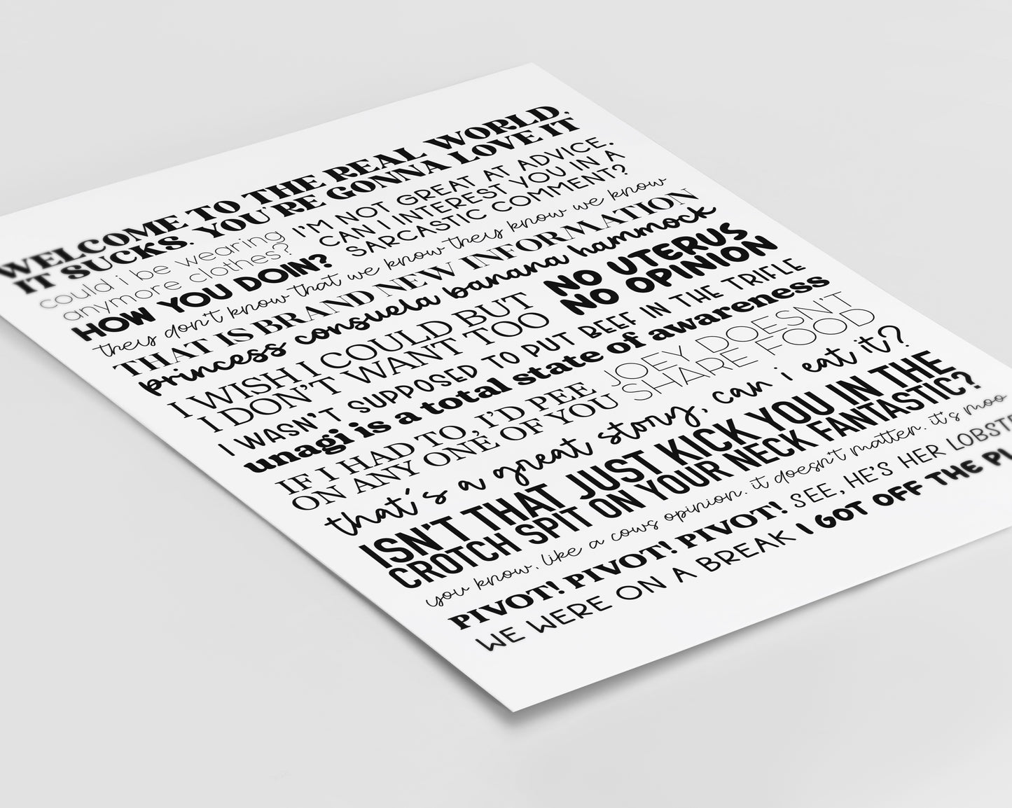 Friends Quotes Print