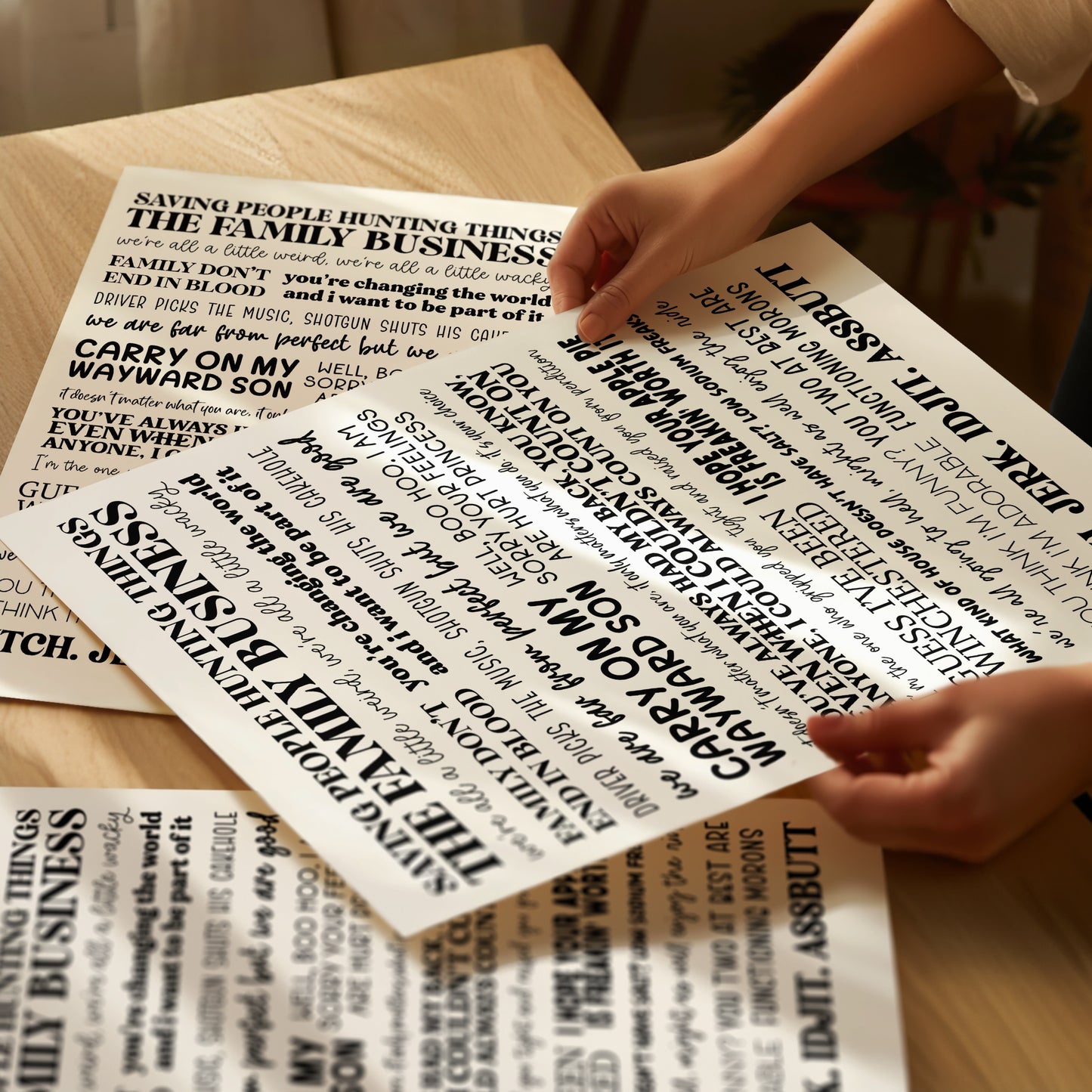 Supernatural Quotes Print