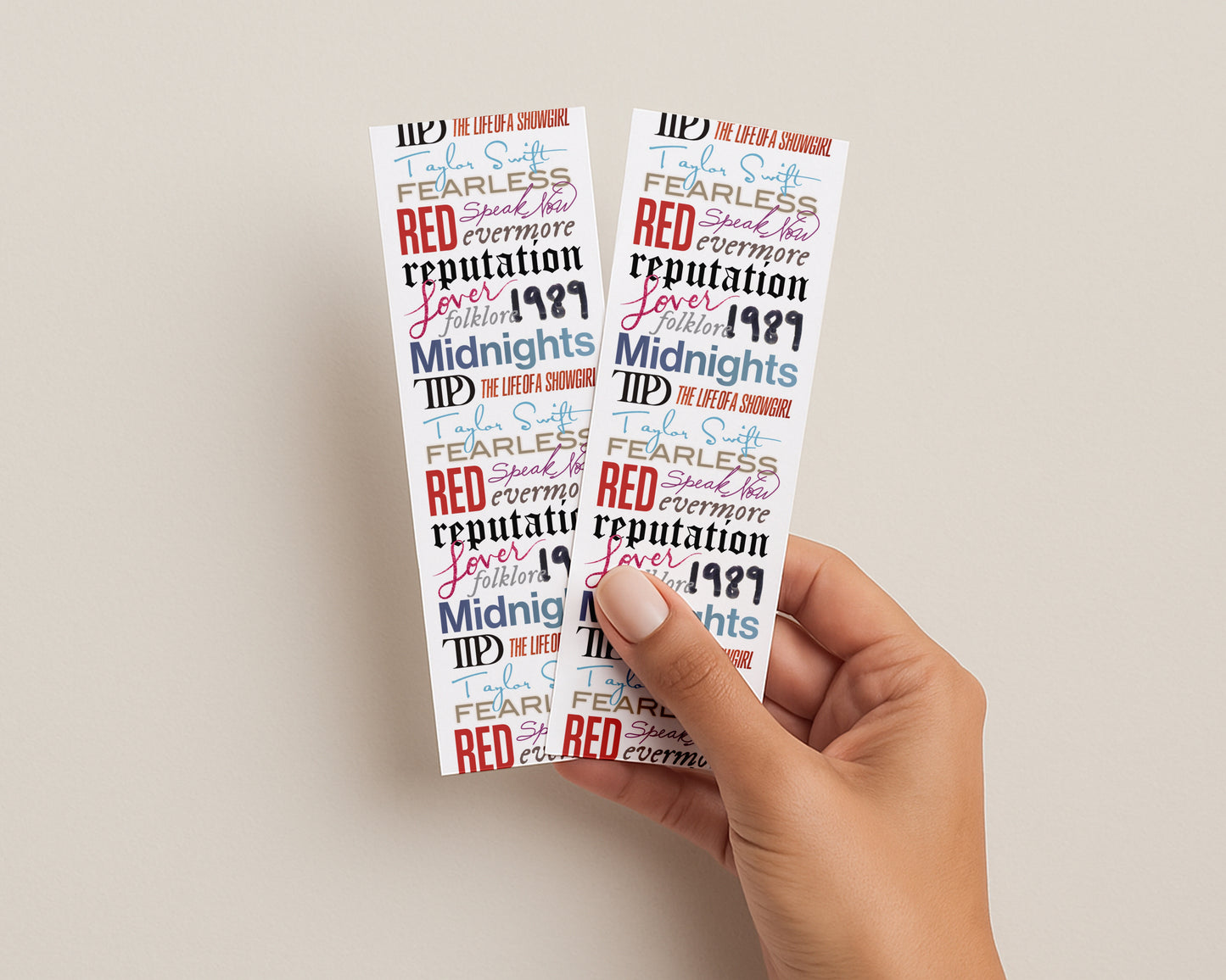 Taylor Swift Albums Bookmark