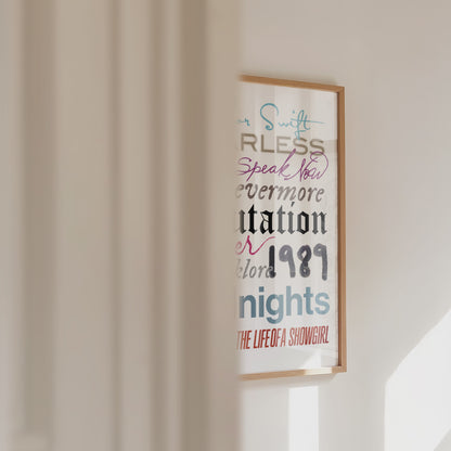 Taylor Swift Albums Print
