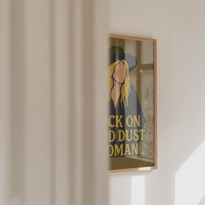 Stevie Nicks - Rock on Gold Dust Woman Print