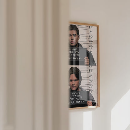 Supernatural - Sam and Dean Mugshots Print