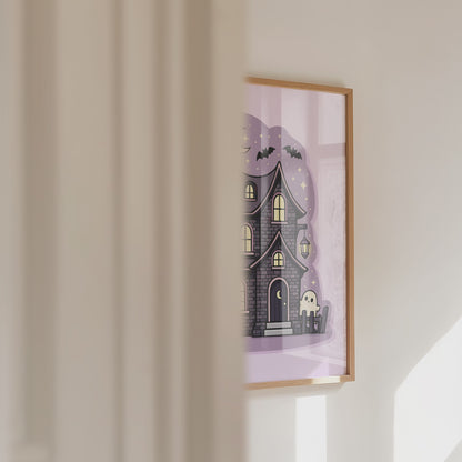 Cute Haunted House Print