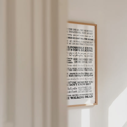 The Walking Dead Quotes Print