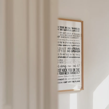 Friends Quotes Print