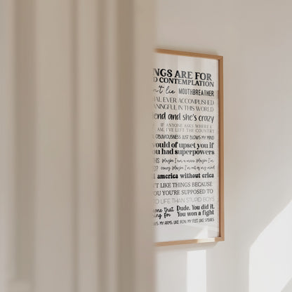 Stranger Things Quotes Print