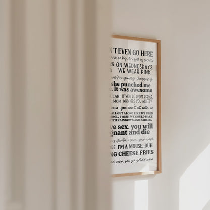 Mean Girls Quotes Print